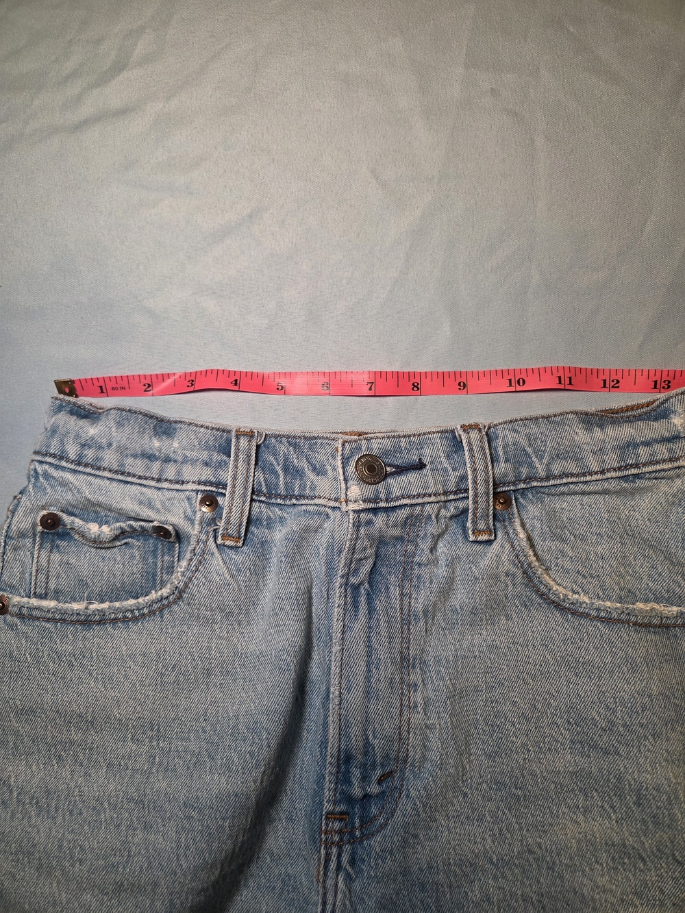 Abercrombie & Fitch Dad Short High Rise Womens 27  Distressed Denim Shorts - Picture 13 of 13